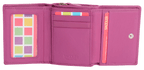 SADDLER CARLA Handmade Leather Compact Trifold Purse – RFID Protected | 5 Card Slots, ID Window & Zipped Coin Pocket | Gift Boxed