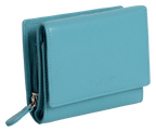 SADDLER CARLA Handmade Leather Compact Trifold Purse – RFID Protected | 5 Card Slots, ID Window & Zipped Coin Pocket | Gift Boxed