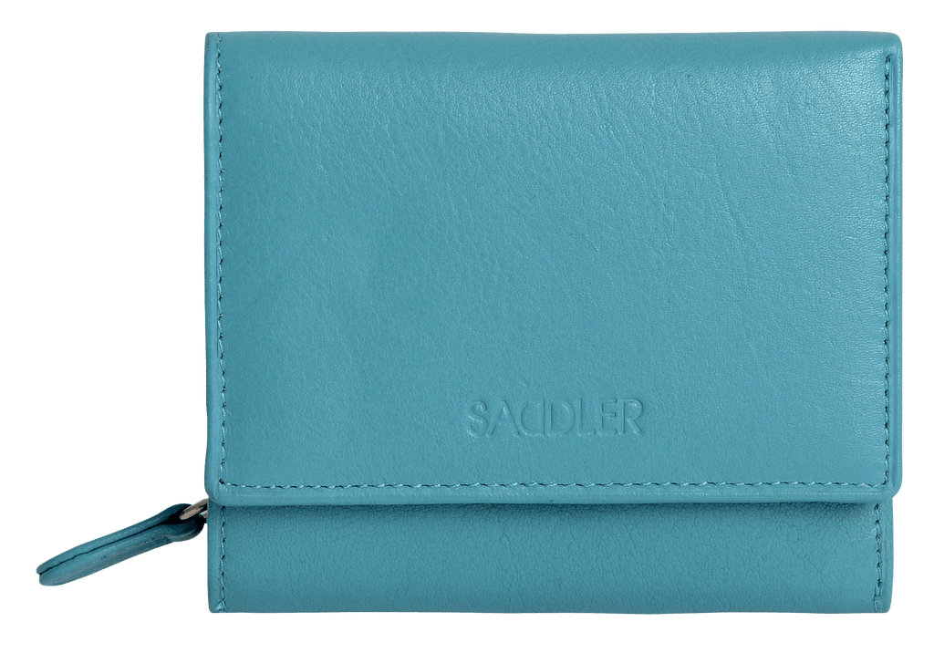 SADDLER CARLA Handmade Leather Compact Trifold Purse – RFID Protected | 5 Card Slots, ID Window & Zipped Coin Pocket | Gift Boxed