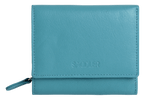 SADDLER CARLA Handmade Leather Compact Trifold Purse – RFID Protected | 5 Card Slots, ID Window & Zipped Coin Pocket | Gift Boxed