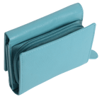 SADDLER CARLA Handmade Leather Compact Trifold Purse – RFID Protected | 5 Card Slots, ID Window & Zipped Coin Pocket | Gift Boxed