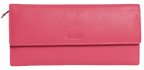 SADDLER CLAIRE Long Leather Trifold Purse - 18 Card Slots, Dual Zip Pockets, and Note Sections - RFID Protected