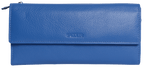 SADDLER CLAIRE Long Leather Trifold Purse - 18 Card Slots, Dual Zip Pockets, and Note Sections - RFID Protected