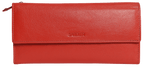 SADDLER CLAIRE Long Leather Trifold Purse - 18 Card Slots, Dual Zip Pockets, and Note Sections - RFID Protected