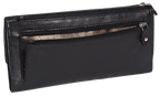 SADDLER CLAIRE Long Leather Trifold Purse - 18 Card Slots, Dual Zip Pockets, and Note Sections - RFID Protected