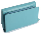 Compact Trifold Leather Purse "Eleanor" – Handmade by Saddler | RFID Protected & Gift Boxed | 10 Card Slots & Rear Zip Coin Pocket