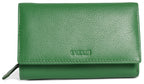 Compact Trifold Leather Purse "Eleanor" – Handmade by Saddler | RFID Protected & Gift Boxed | 10 Card Slots & Rear Zip Coin Pocket