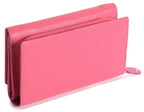 Compact Trifold Leather Purse "Eleanor" – Handmade by Saddler | RFID Protected & Gift Boxed | 10 Card Slots & Rear Zip Coin Pocket