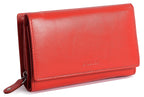 Compact Trifold Leather Purse "Eleanor" – Handmade by Saddler | RFID Protected & Gift Boxed | 10 Card Slots & Rear Zip Coin Pocket