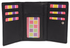 Compact Trifold Leather Purse "Eleanor" – Handmade by Saddler | RFID Protected & Gift Boxed | 10 Card Slots & Rear Zip Coin Pocket