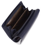 Compact Trifold Leather Purse "Eleanor" – Handmade by Saddler | RFID Protected & Gift Boxed | 10 Card Slots & Rear Zip Coin Pocket