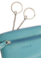Compact Leather Coin & Card Purse "Ellie" – Handmade by Saddler | RFID Protected & Gift Boxed | With Front Zip Pocket & Key Holder