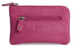 Compact Leather Coin & Card Purse "Ellie" – Handmade by Saddler | RFID Protected & Gift Boxed | With Front Zip Pocket & Key Holder