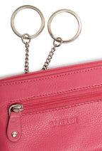 Compact Leather Coin & Card Purse "Ellie" – Handmade by Saddler | RFID Protected & Gift Boxed | With Front Zip Pocket & Key Holder
