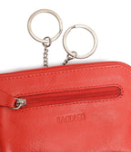 Compact Leather Coin & Card Purse "Ellie" – Handmade by Saddler | RFID Protected & Gift Boxed | With Front Zip Pocket & Key Holder