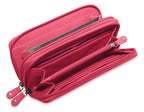 SADDLER GABRIELLA Leather Double Zip Around Purse - 8 Card Slots, Phone Pocket, and Coin Purse - RFID Protected