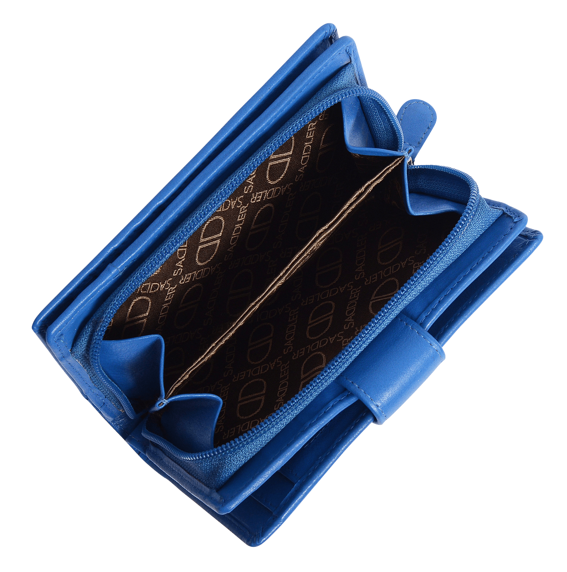 SADDLER GEORGIE Leather Double-Sided Purse - 13 Card Slots, Generous Space for Notes and Coins - RFID Protected