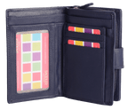 SADDLER GEORGIE Leather Double-Sided Purse - 13 Card Slots, Generous Space for Notes and Coins - RFID Protected
