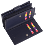 SADDLER GEORGIE Leather Double-Sided Purse - 13 Card Slots, Generous Space for Notes and Coins - RFID Protected