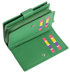 SADDLER GEORGIE Leather Double-Sided Purse - 13 Card Slots, Generous Space for Notes and Coins - RFID Protected