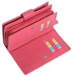 SADDLER GEORGIE Leather Double-Sided Purse - 13 Card Slots, Generous Space for Notes and Coins - RFID Protected
