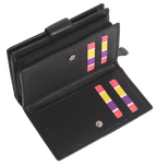 SADDLER GEORGIE Leather Double-Sided Purse - 13 Card Slots, Generous Space for Notes and Coins - RFID Protected