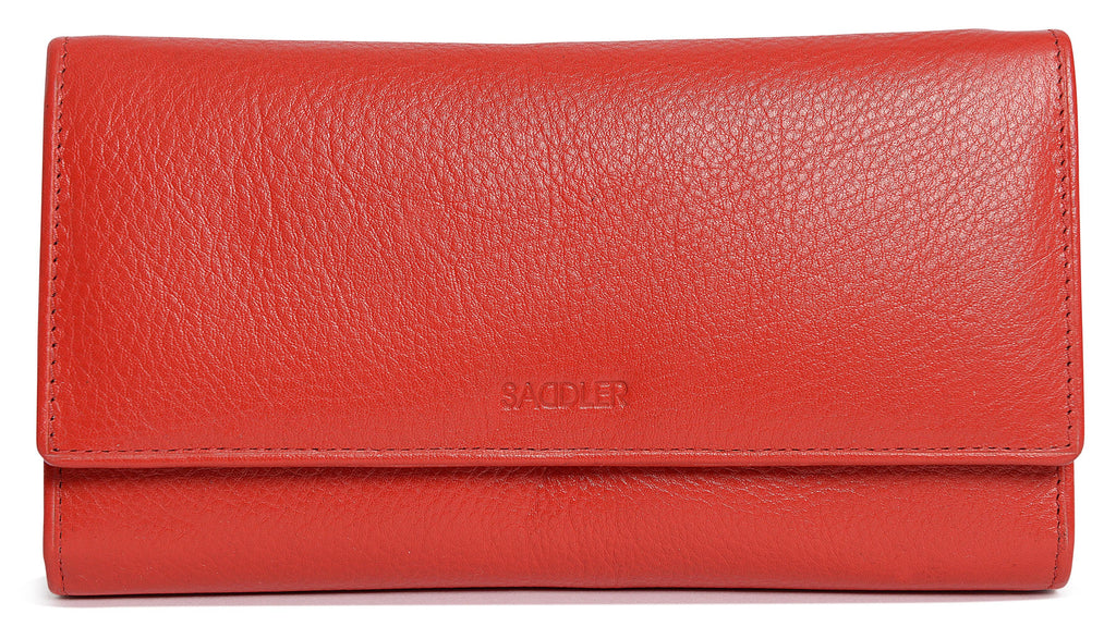 Large Leather Multi-Section Purse "Grace" – Handmade by Saddler | RFID Protected & Gift Boxed