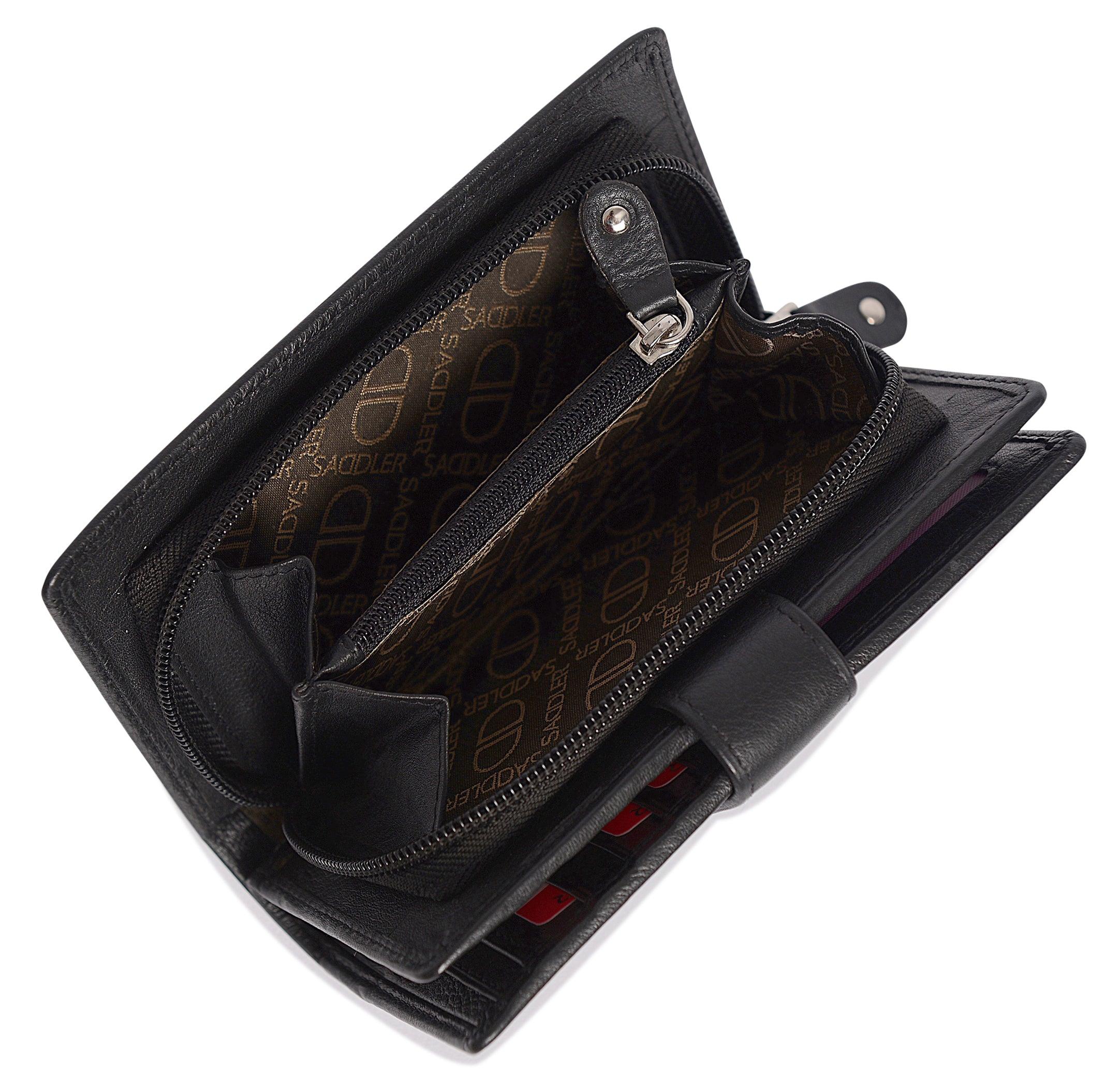 Mid-Size Leather Purse Wallet  "Holly" – Handmade by Saddler | RFID Protected & Gift Boxed