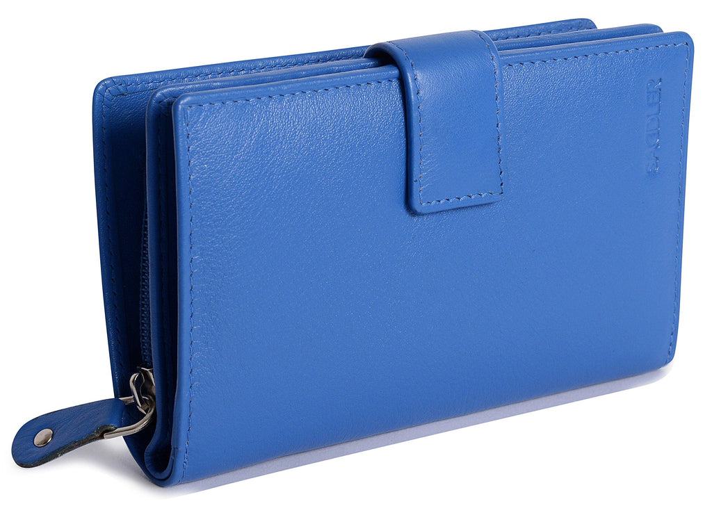 Mid-Size Leather Purse Wallet  "Holly" – Handmade by Saddler | RFID Protected & Gift Boxed