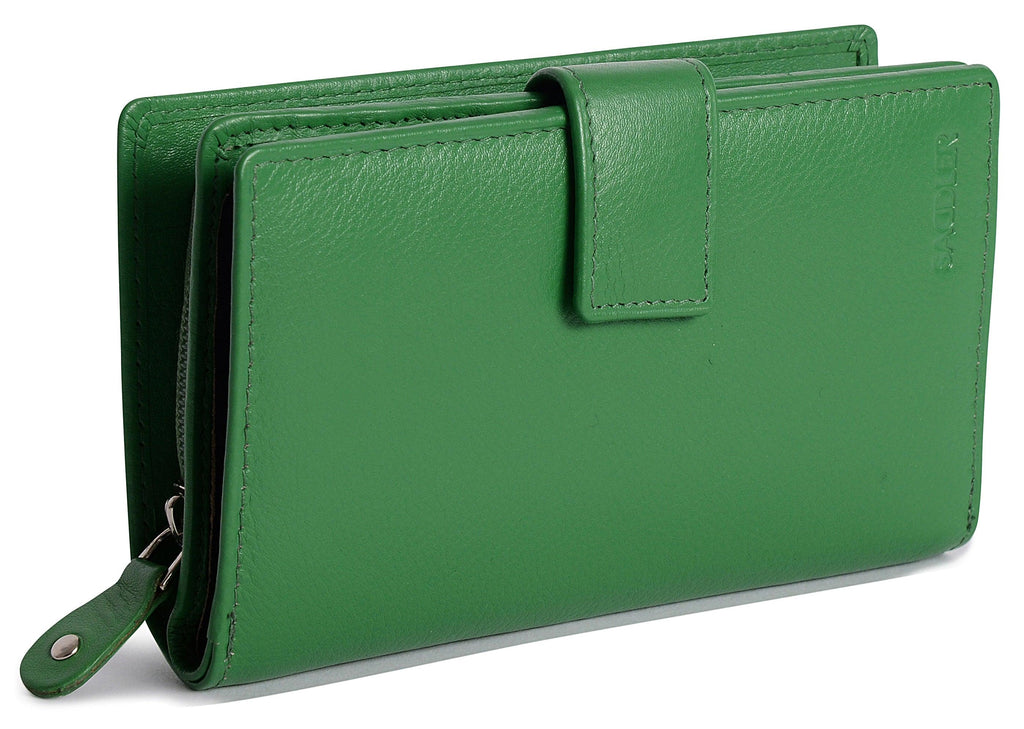 Mid-Size Leather Purse Wallet  "Holly" – Handmade by Saddler | RFID Protected & Gift Boxed