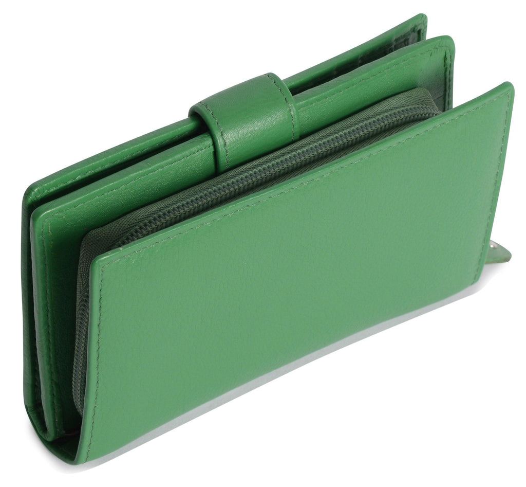 Mid-Size Leather Purse Wallet  "Holly" – Handmade by Saddler | RFID Protected & Gift Boxed