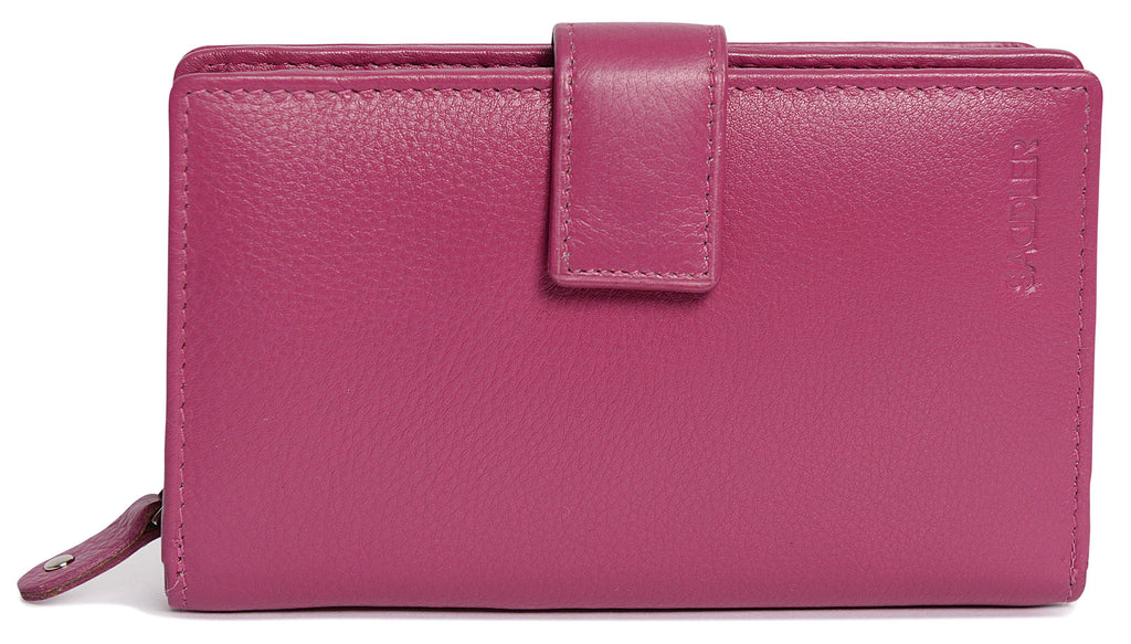Mid-Size Leather Purse Wallet  "Holly" – Handmade by Saddler | RFID Protected & Gift Boxed