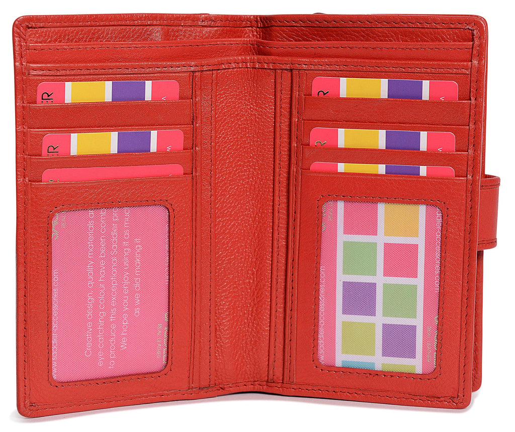 Mid-Size Leather Purse Wallet  "Holly" – Handmade by Saddler | RFID Protected & Gift Boxed