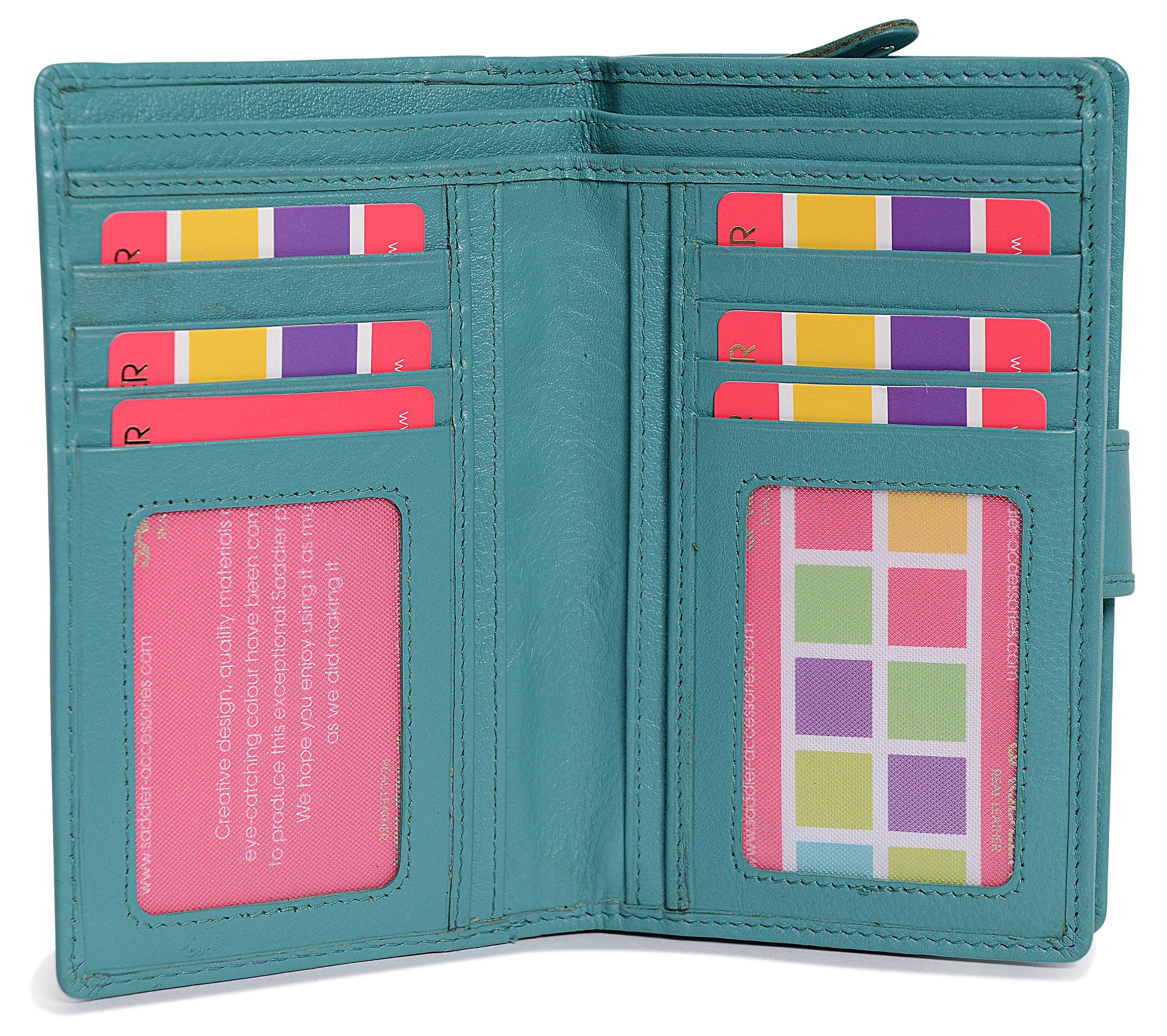 Mid-Size Leather Purse Wallet  "Holly" – Handmade by Saddler | RFID Protected & Gift Boxed