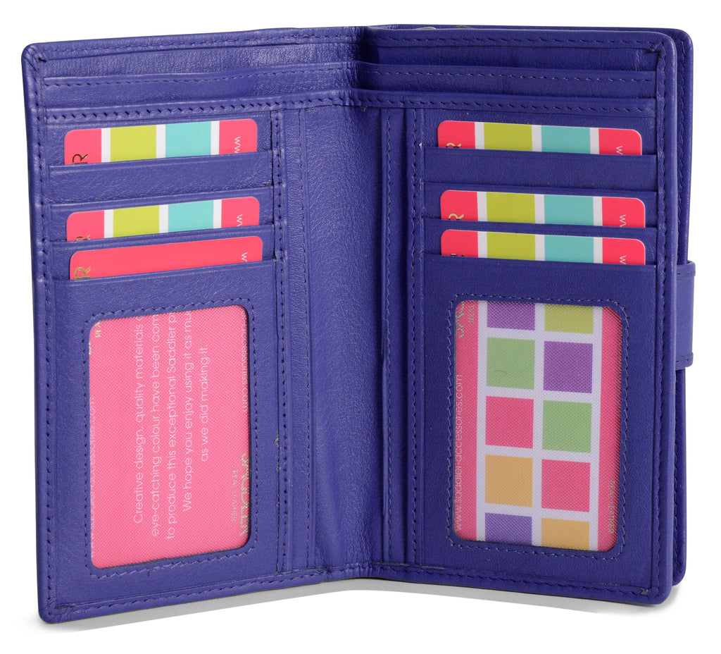 Mid-Size Leather Purse Wallet  "Holly" – Handmade by Saddler | RFID Protected & Gift Boxed