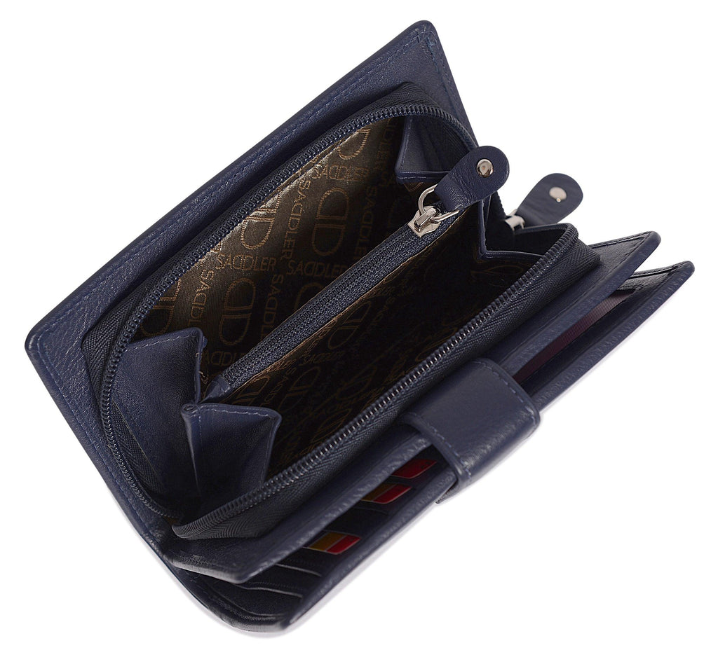 Mid-Size Leather Purse Wallet  "Holly" – Handmade by Saddler | RFID Protected & Gift Boxed