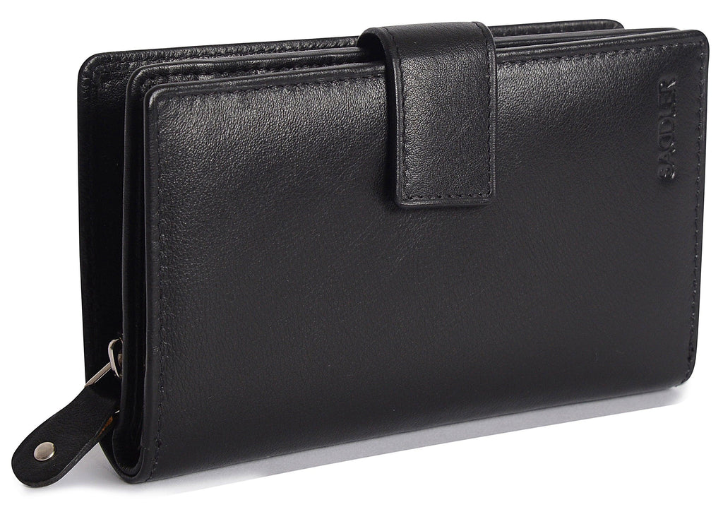 Mid-Size Leather Purse Wallet  "Holly" – Handmade by Saddler | RFID Protected & Gift Boxed