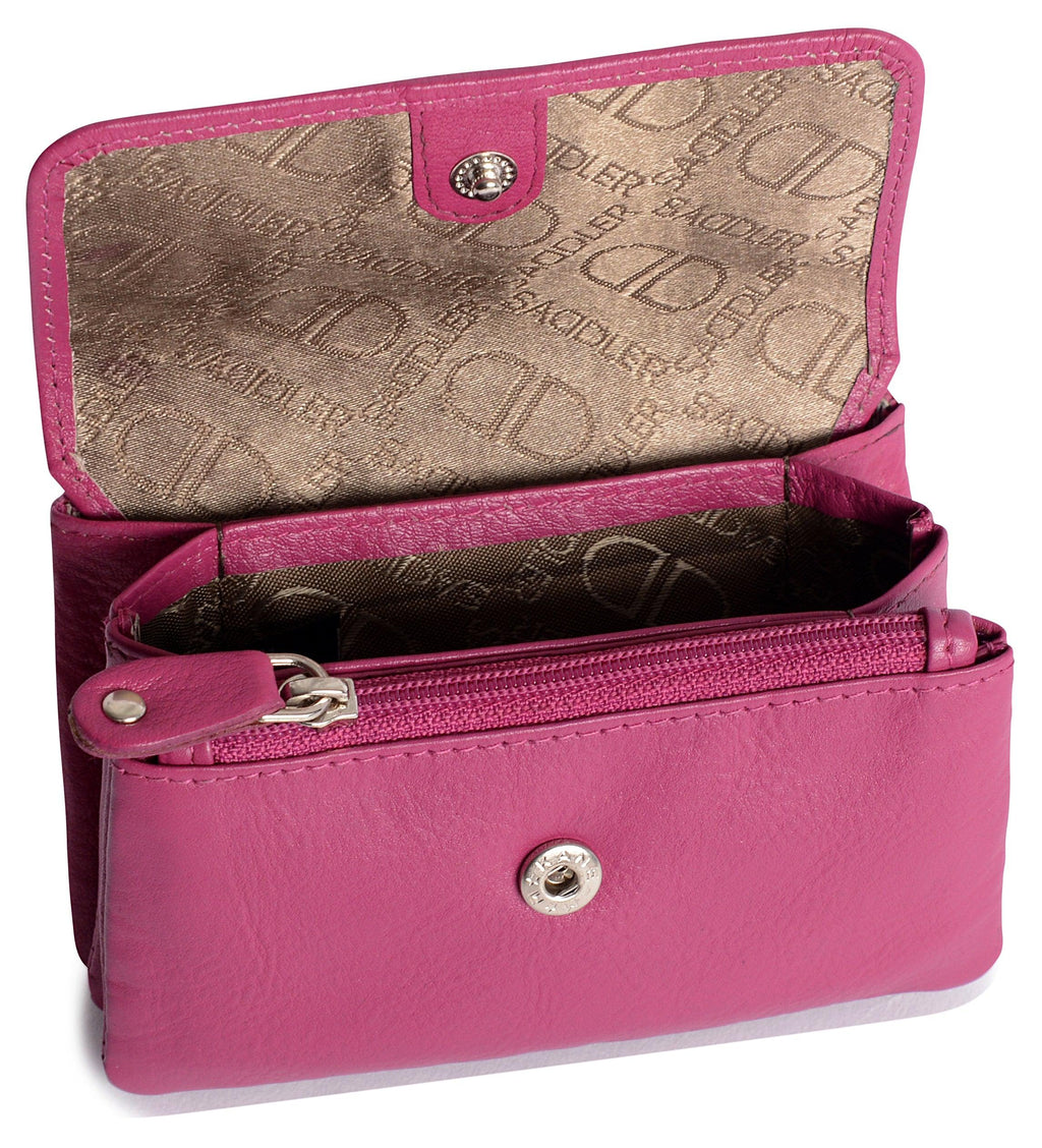 Spacious Leather Purse "Lily" – Handmade by Saddler | RFID Protected & Gift Boxed | Triple Gusset Design for Cards, Coins & Keys