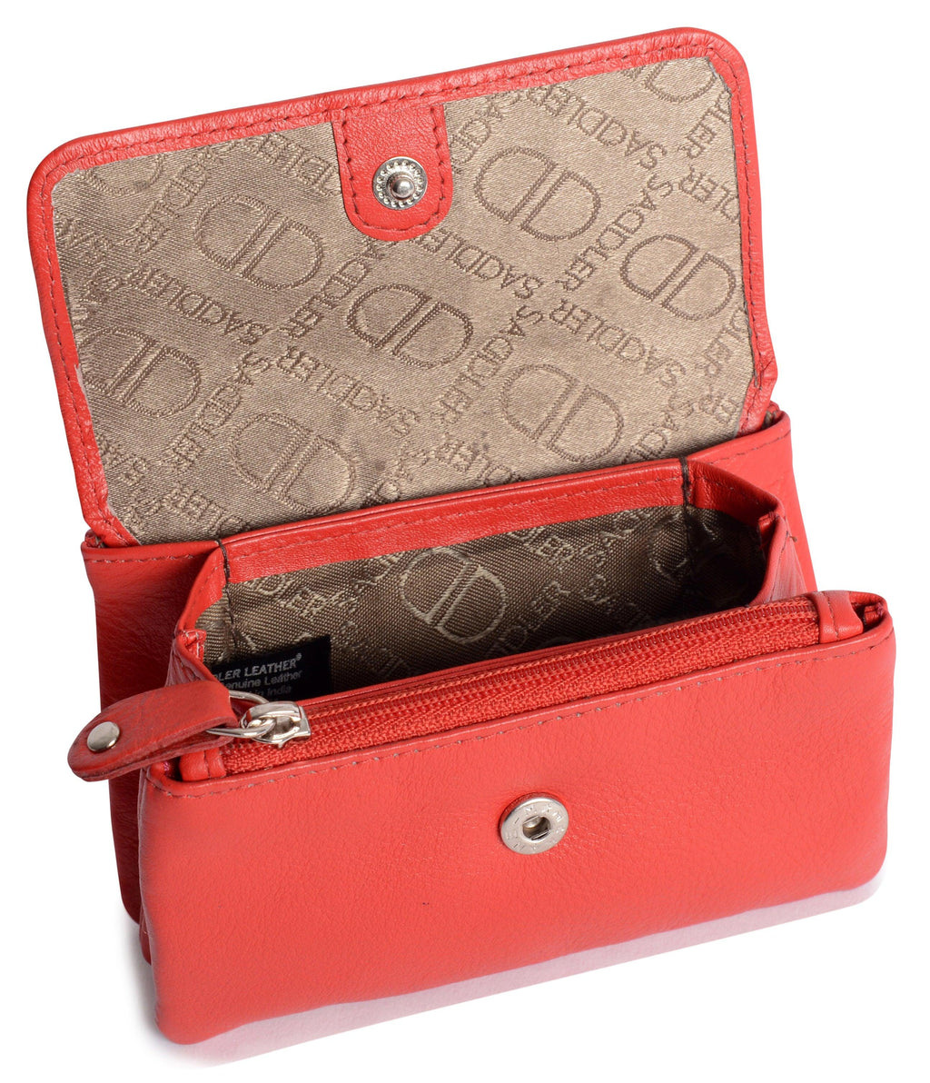 Spacious Leather Purse "Lily" – Handmade by Saddler | RFID Protected & Gift Boxed | Triple Gusset Design for Cards, Coins & Keys