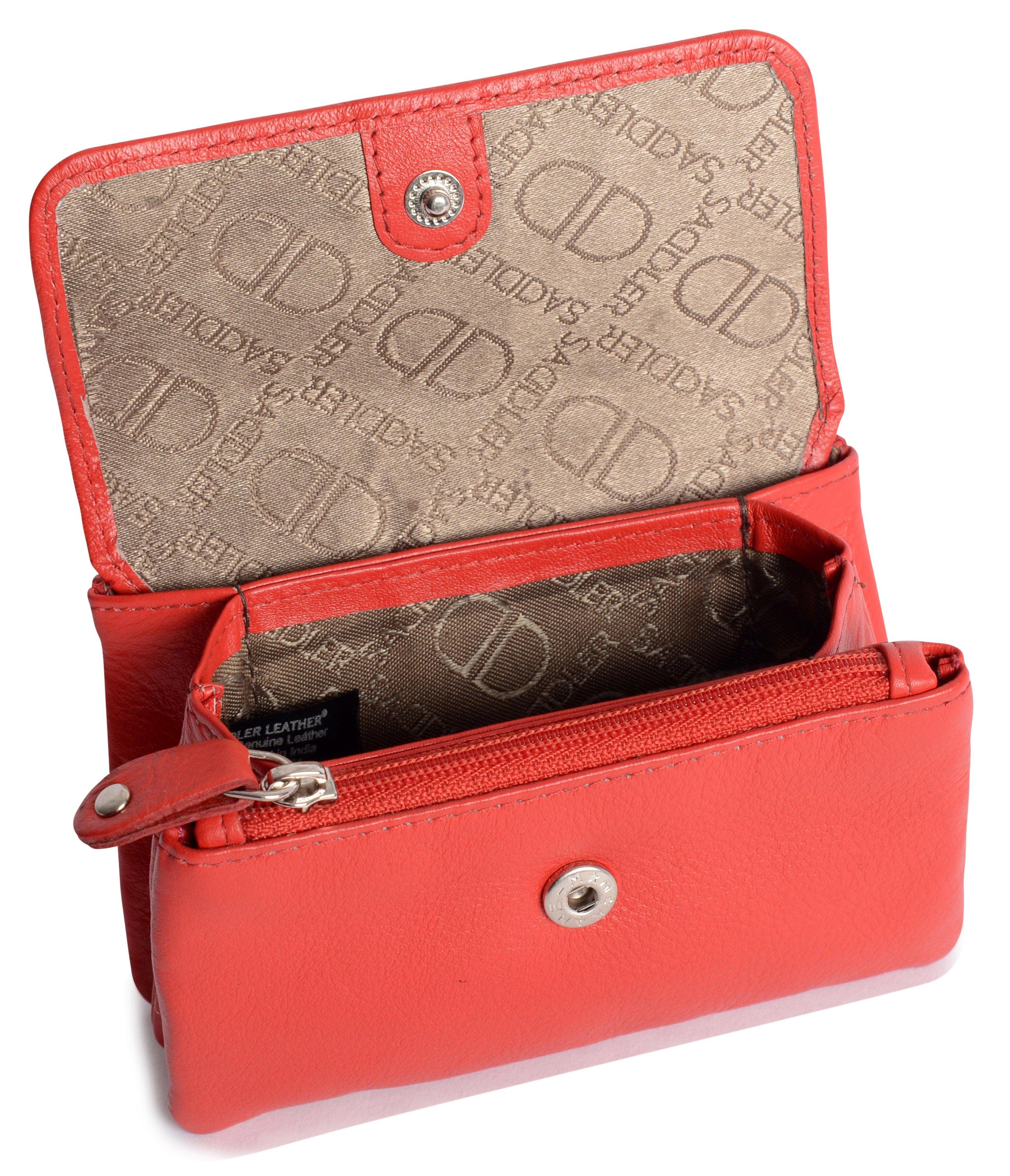 Spacious Leather Purse "Lily" – Handmade by Saddler | RFID Protected & Gift Boxed | Triple Gusset Design for Cards, Coins & Keys