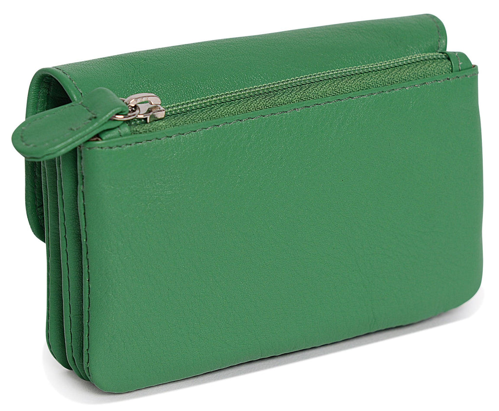 Spacious Leather Purse "Lily" – Handmade by Saddler | RFID Protected & Gift Boxed | Triple Gusset Design for Cards, Coins & Keys