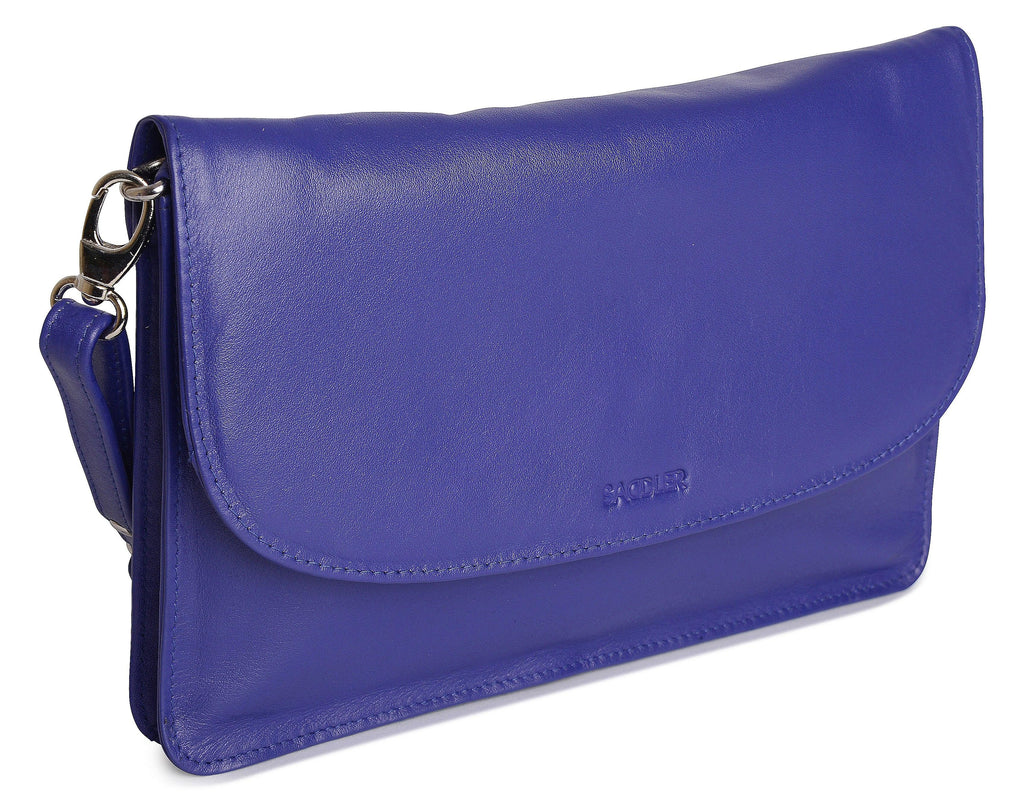 SADDLER Olivia 3-Section Leather Crossbody Bag & Clutch – Compact & Stylish - Gift Boxed