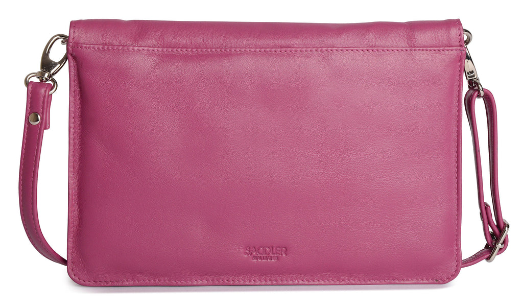 SADDLER Olivia 3-Section Leather Crossbody Bag & Clutch – Compact & Stylish - Gift Boxed