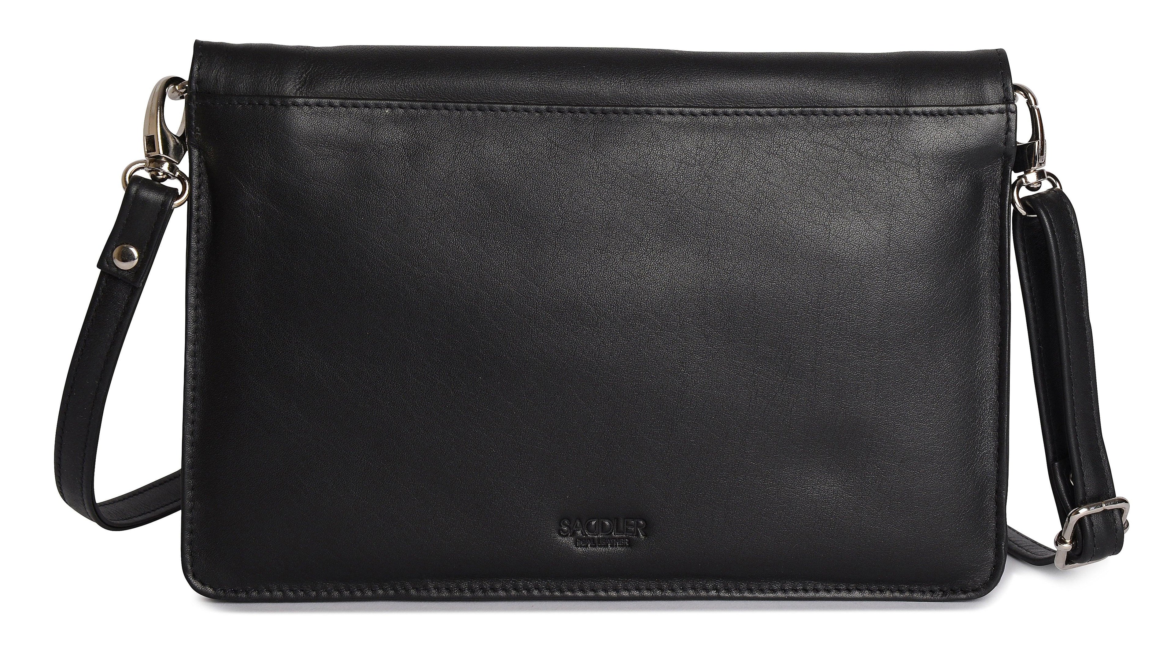 SADDLER Olivia 3-Section Leather Crossbody Bag & Clutch – Compact & Stylish - Gift Boxed