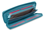 SADDLER SOPHIA Leather Zip Around Purse  - 15 Card slots, Mobile Phone Pocket,  Detachable Wrist Strap- RFID Protected