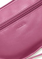 SADDLER SCARLETT Leather Zip Top Mini Clutch - Phone Holder with Detachable Wrist Strap - RFID Protected