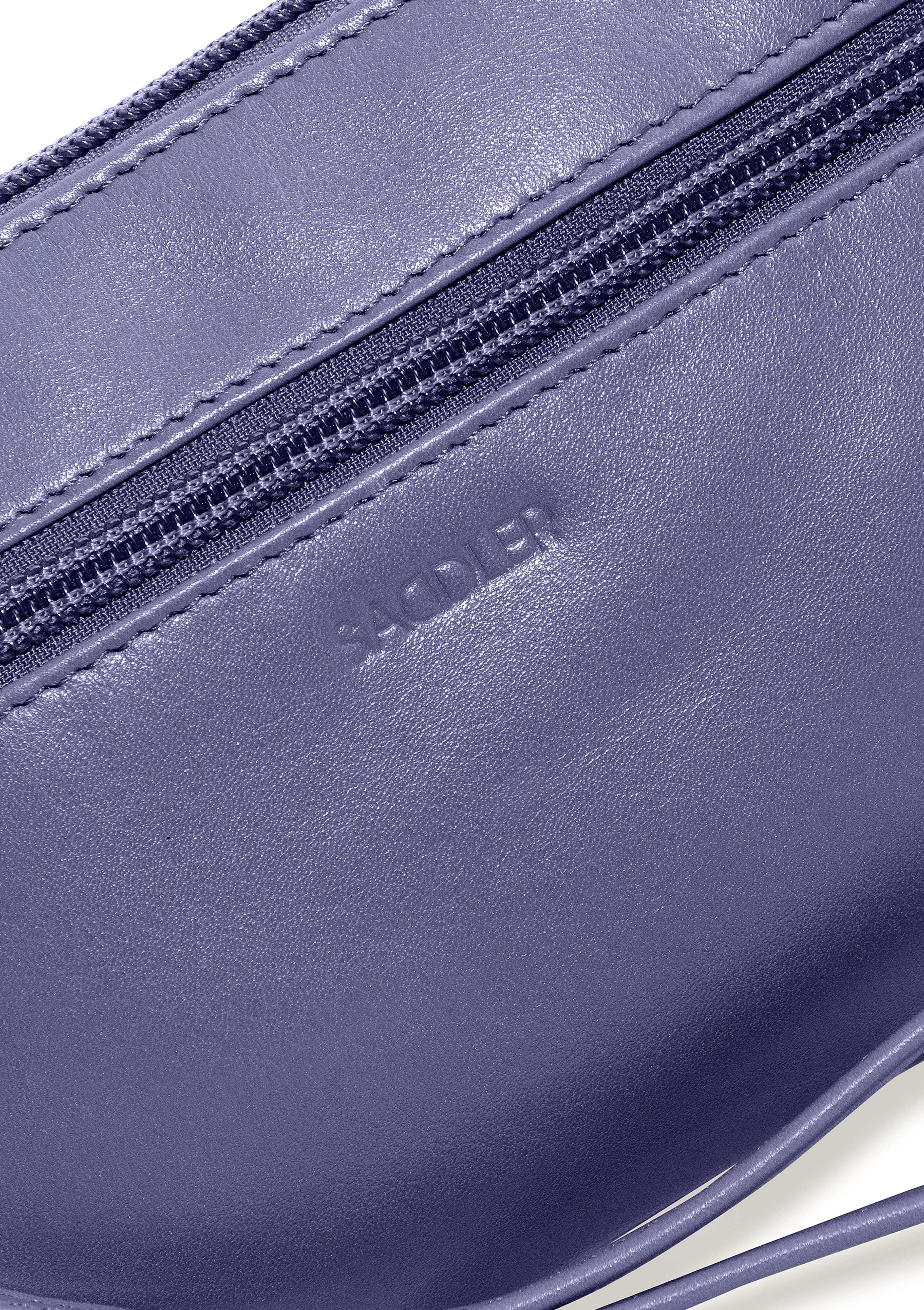 SADDLER SCARLETT Leather Zip Top Mini Clutch - Phone Holder with Detachable Wrist Strap - RFID Protected