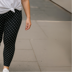 Polka Dot High Rise Leggings