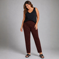 Black Rust Spotty Elastic Waist Trousers