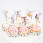 SAMOKA Fairy Cupcake Toppers – 24 Pcs Fairy Cake Decorations